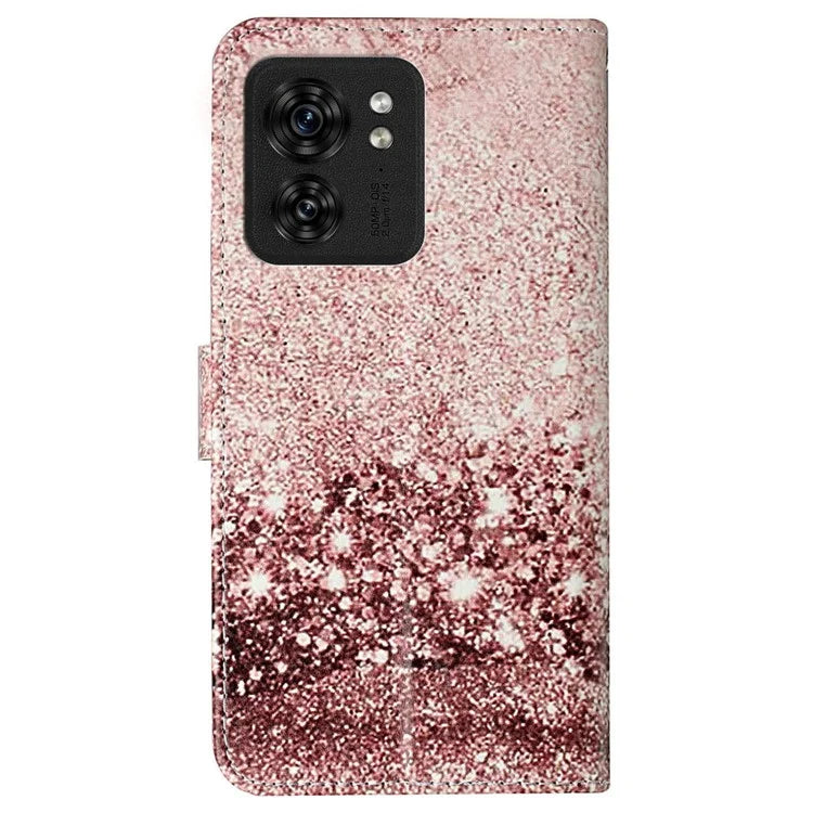 For Motorola Edge 40 5G Flip Phone Case PU Leather Pattern Printed Cover