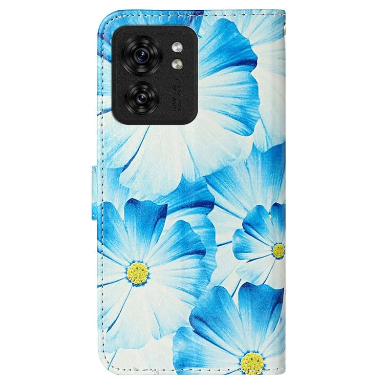 For Motorola Edge 40 5G Flip Phone Case PU Leather Pattern Printed Cover