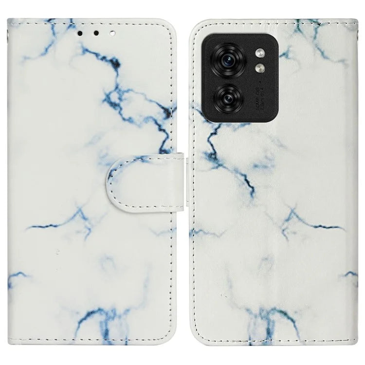 For Motorola Edge 40 5G Flip Phone Case PU Leather Pattern Printed Cover