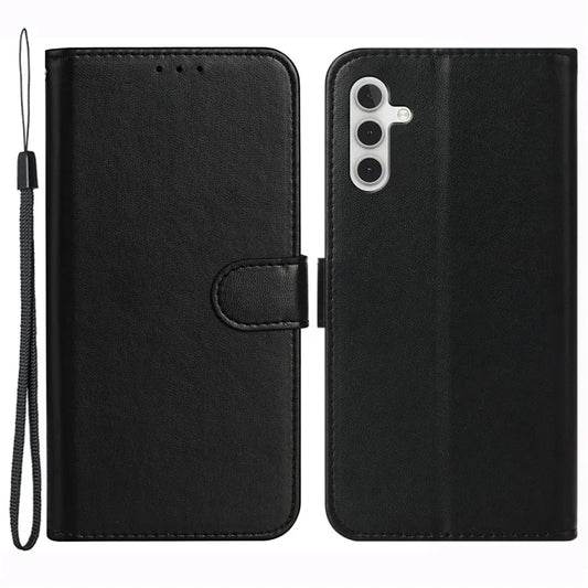 For Samsung Galaxy A05s 4G Cell Phone Cases PU Leather Drop-proof Cover with Wrist Strap