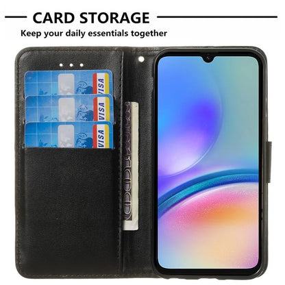 For Samsung Galaxy A05s 4G Cell Phone Cases PU Leather Drop-proof Cover with Wrist Strap
