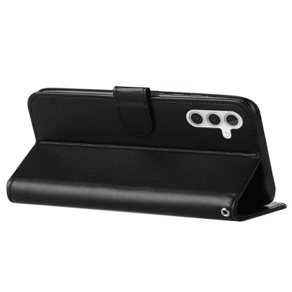 For Samsung Galaxy A05s 4G Cell Phone Cases PU Leather Drop-proof Cover with Wrist Strap