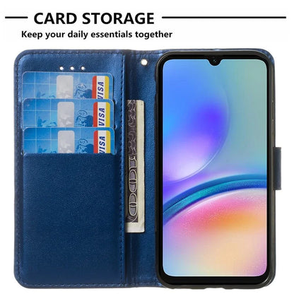 For Samsung Galaxy A05s 4G Cell Phone Cases PU Leather Drop-proof Cover with Wrist Strap