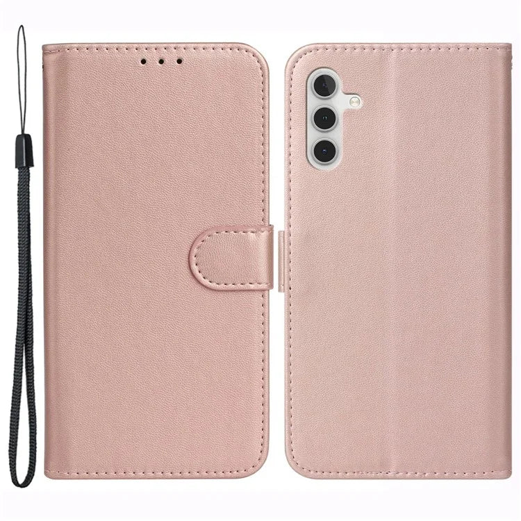 For Samsung Galaxy A05s 4G Cell Phone Cases PU Leather Drop-proof Cover with Wrist Strap