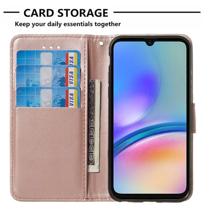 For Samsung Galaxy A05s 4G Cell Phone Cases PU Leather Drop-proof Cover with Wrist Strap