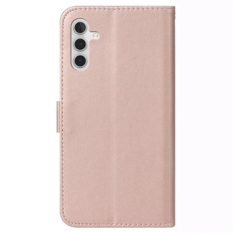 For Samsung Galaxy A05s 4G Cell Phone Cases PU Leather Drop-proof Cover with Wrist Strap