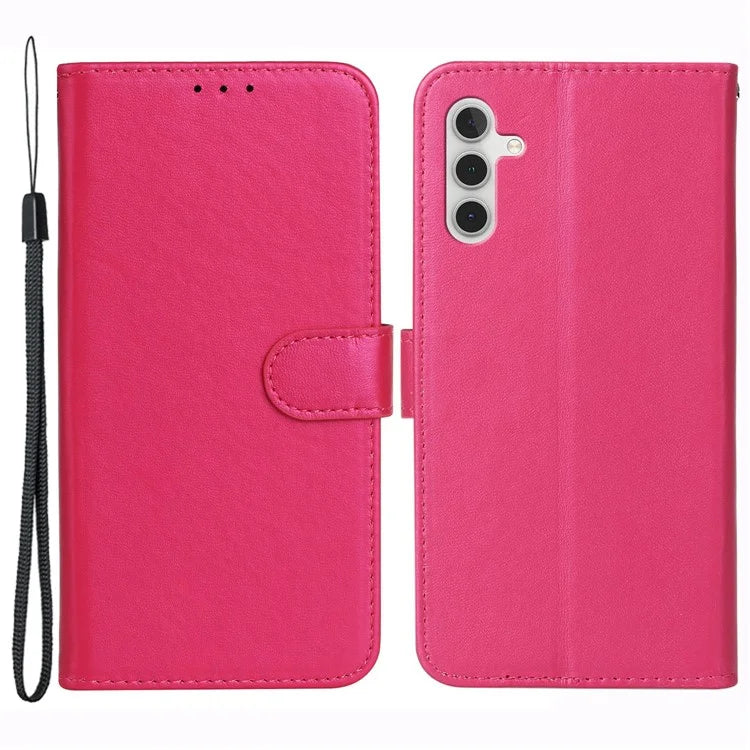 For Samsung Galaxy A05s 4G Cell Phone Cases PU Leather Drop-proof Cover with Wrist Strap
