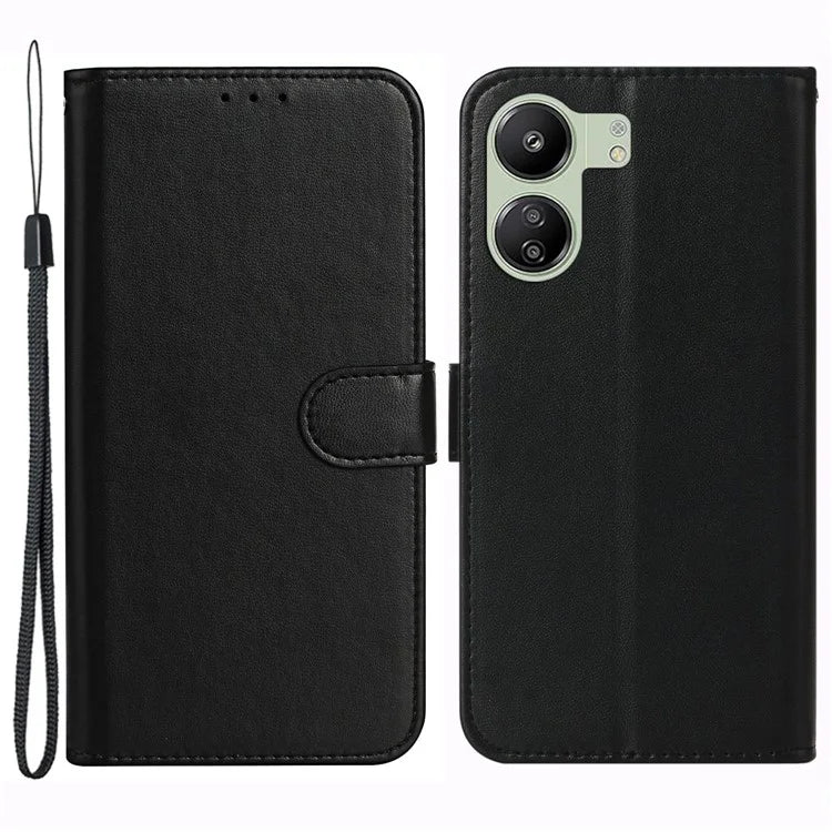 For Xiaomi Redmi 13C 4G / Poco C65 4G Cell Phone Cases with Strap PU Leather Stand Cover