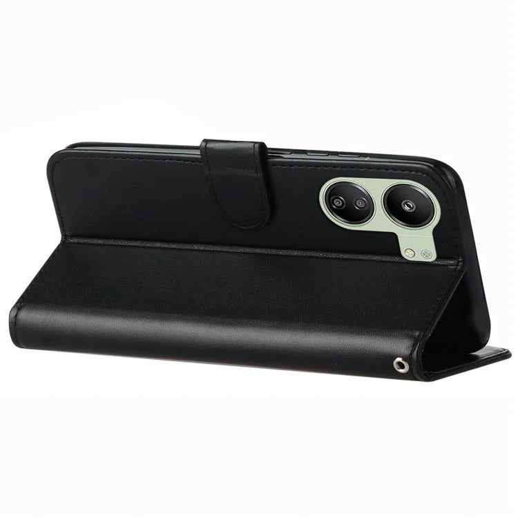 For Xiaomi Redmi 13C 4G / Poco C65 4G Cell Phone Cases with Strap PU Leather Stand Cover