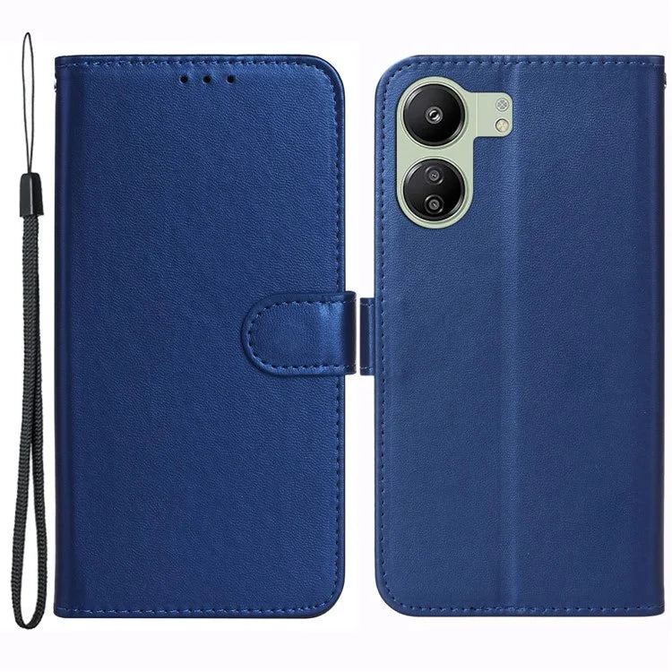 For Xiaomi Redmi 13C 4G / Poco C65 4G Cell Phone Cases with Strap PU Leather Stand Cover