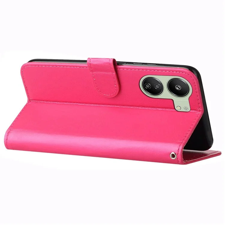 For Xiaomi Redmi 13C 4G / Poco C65 4G Cell Phone Cases with Strap PU Leather Stand Cover
