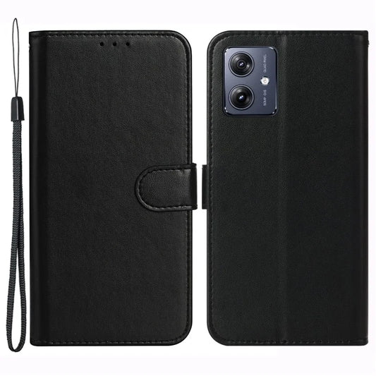For Motorola Moto G54 5G Cell Phone Cases with Strap Drop Proof PU Leather Cover