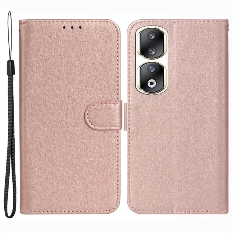 For Honor 90 Pro Cell Phone Cases with Strap Shockproof PU Leather Cover