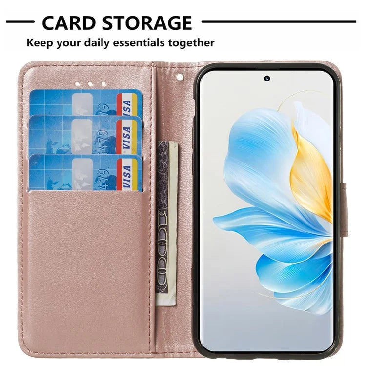 For Honor 90 Pro Cell Phone Cases with Strap Shockproof PU Leather Cover