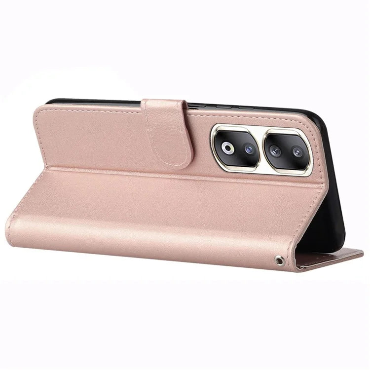 For Honor 90 Pro Cell Phone Cases with Strap Shockproof PU Leather Cover
