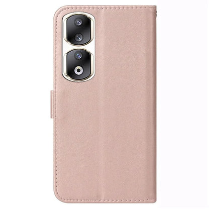 For Honor 90 Pro Cell Phone Cases with Strap Shockproof PU Leather Cover