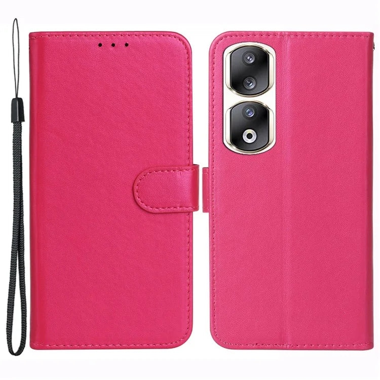 For Honor 90 Pro Cell Phone Cases with Strap Shockproof PU Leather Cover
