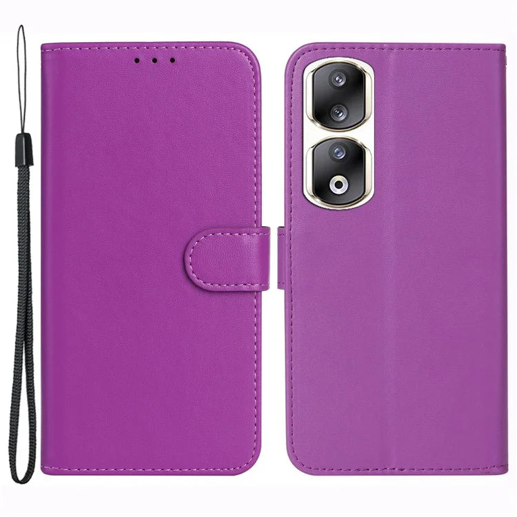 For Honor 90 Pro Cell Phone Cases with Strap Shockproof PU Leather Cover