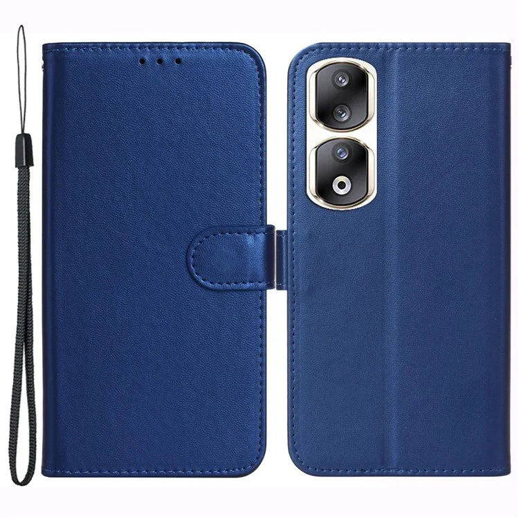 For Honor 90 Pro Cell Phone Cases with Strap Shockproof PU Leather Cover