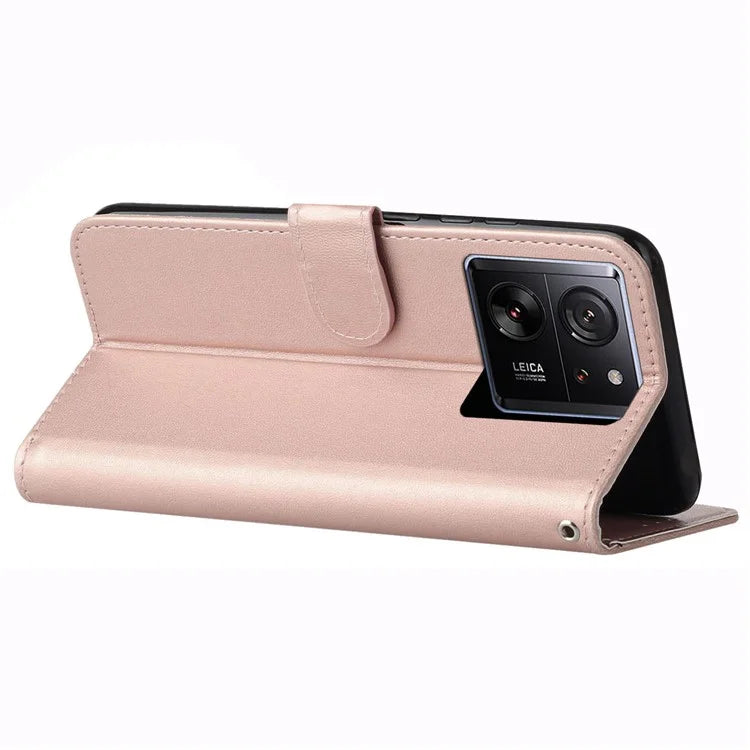 For Xiaomi 13T / 13T Pro / Redmi K60 Ultra PU Leather Cover Cell Phone Cases with Strap Gold