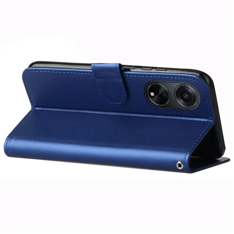 For Oppo A98 5G Viewing Stand PU Leather Cover Cell Phone Cases with Strap