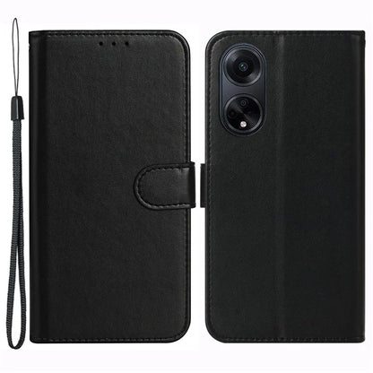 For Oppo A98 5G Viewing Stand PU Leather Cover Cell Phone Cases with Strap