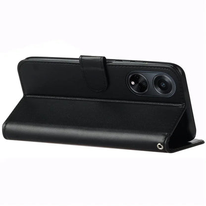 For Oppo A98 5G Viewing Stand PU Leather Cover Cell Phone Cases with Strap