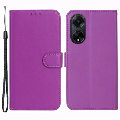 For Oppo A98 5G Viewing Stand PU Leather Cover Cell Phone Cases with Strap