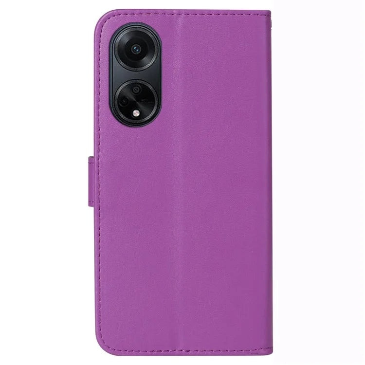 For Oppo A98 5G Viewing Stand PU Leather Cover Cell Phone Cases with Strap