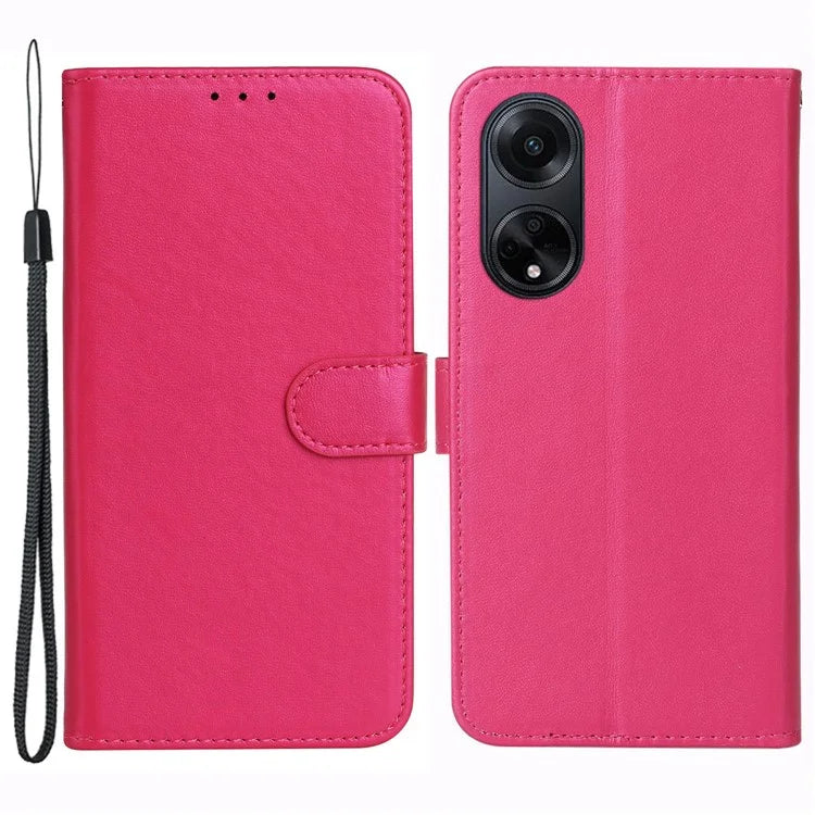 For Oppo A98 5G Viewing Stand PU Leather Cover Cell Phone Cases with Strap