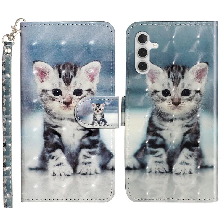 For Samsung Galaxy A05s 4G Leather Case 3D Pattern Printing Wallet Phone Cover