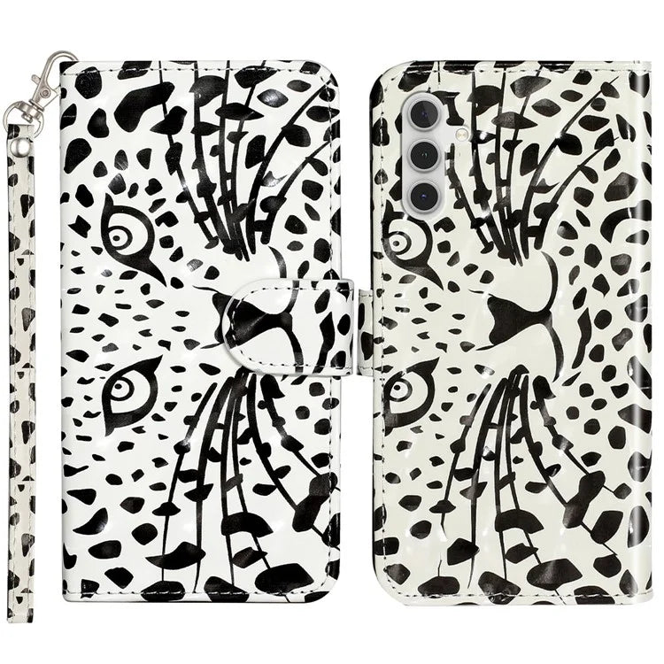 For Samsung Galaxy A05s 4G Leather Case 3D Pattern Printing Wallet Phone Cover Head