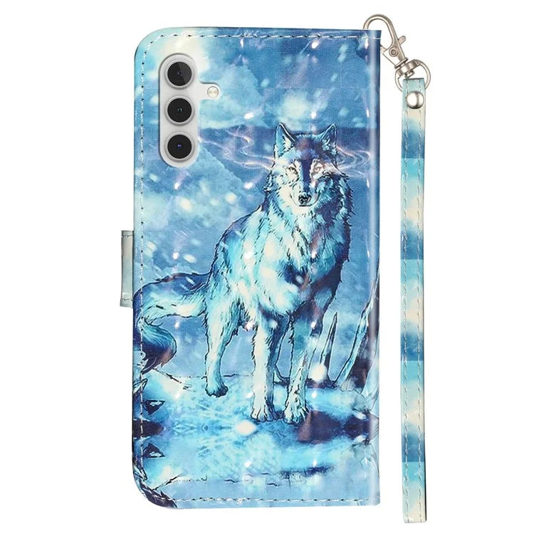For Samsung Galaxy A05s 4G Leather Case 3D Pattern Printing Wallet Phone Cover