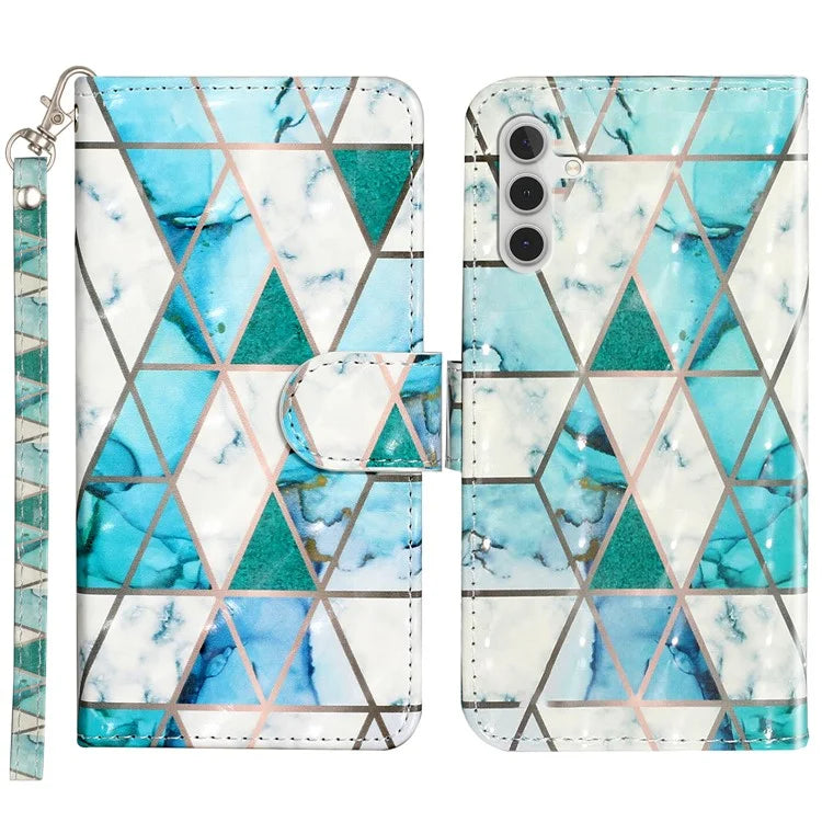 For Samsung Galaxy A05s 4G Leather Case 3D Pattern Printing Wallet Phone Cover
