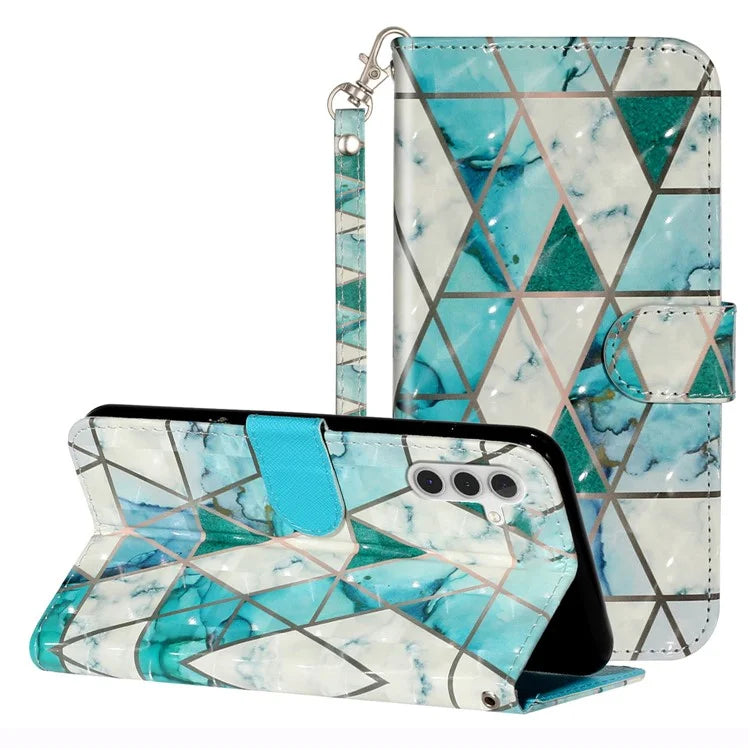 For Samsung Galaxy A05s 4G Leather Case 3D Pattern Printing Wallet Phone Cover