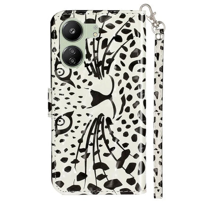 For Xiaomi Redmi 13C 4G / Poco C65 4G Wallet Case PU Leather 3D Pattern Phone Cover Head