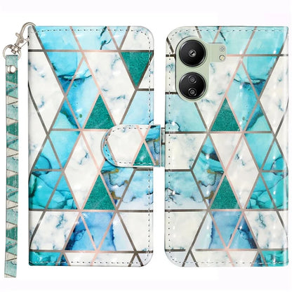 For Xiaomi Redmi 13C 4G / Poco C65 4G Wallet Case PU Leather 3D Pattern Phone Cover