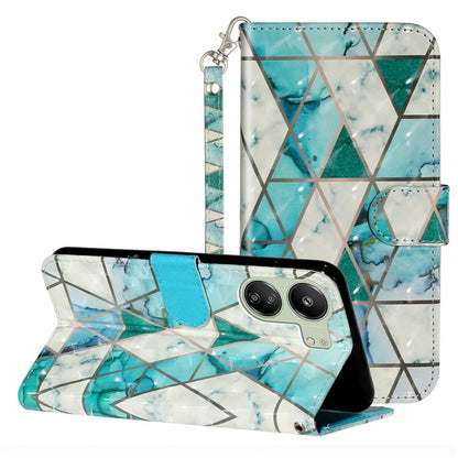 For Xiaomi Redmi 13C 4G / Poco C65 4G Wallet Case PU Leather 3D Pattern Phone Cover