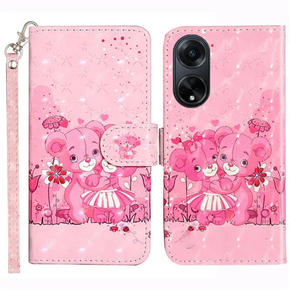 For Oppo A98 5G Wallet Phone Case PU Leather 3D Pattern Stand Cover