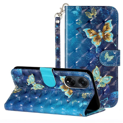 For Oppo A98 5G Wallet Phone Case PU Leather 3D Pattern Stand Cover