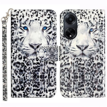 For Oppo A98 5G Wallet Phone Case PU Leather 3D Pattern Stand Cover