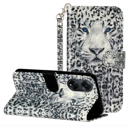 For Oppo A98 5G Wallet Phone Case PU Leather 3D Pattern Stand Cover
