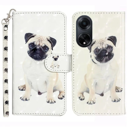 For Oppo A98 5G Wallet Phone Case PU Leather 3D Pattern Stand Cover