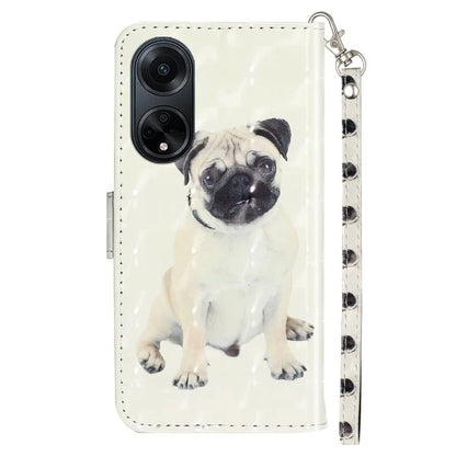 For Oppo A98 5G Wallet Phone Case PU Leather 3D Pattern Stand Cover