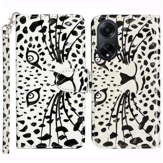 For Oppo A98 5G Wallet Phone Case PU Leather 3D Pattern Stand Cover Head