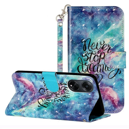 For Oppo A98 5G Wallet Phone Case PU Leather 3D Pattern Stand Cover
