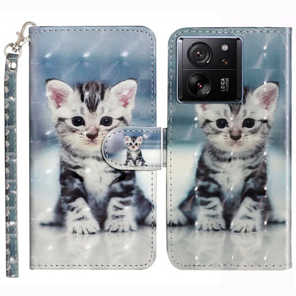 For Xiaomi 13T / 13T Pro / Redmi K60 Ultra Case PU Leather 3D Pattern Folio Phone Cover