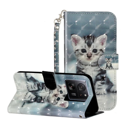 For Xiaomi 13T / 13T Pro / Redmi K60 Ultra Case PU Leather 3D Pattern Folio Phone Cover
