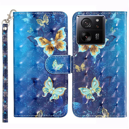 For Xiaomi 13T / 13T Pro / Redmi K60 Ultra Case PU Leather 3D Pattern Folio Phone Cover