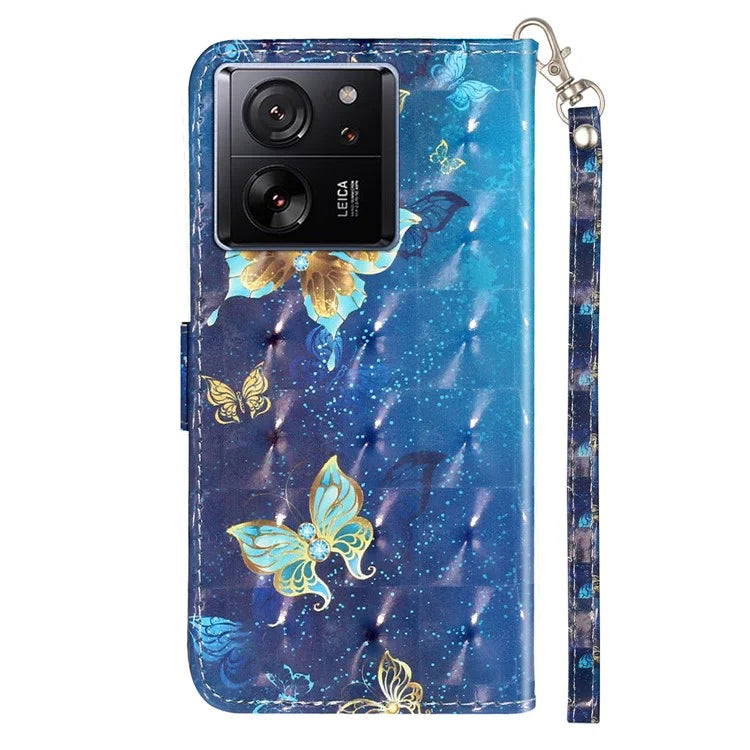 For Xiaomi 13T / 13T Pro / Redmi K60 Ultra Case PU Leather 3D Pattern Folio Phone Cover